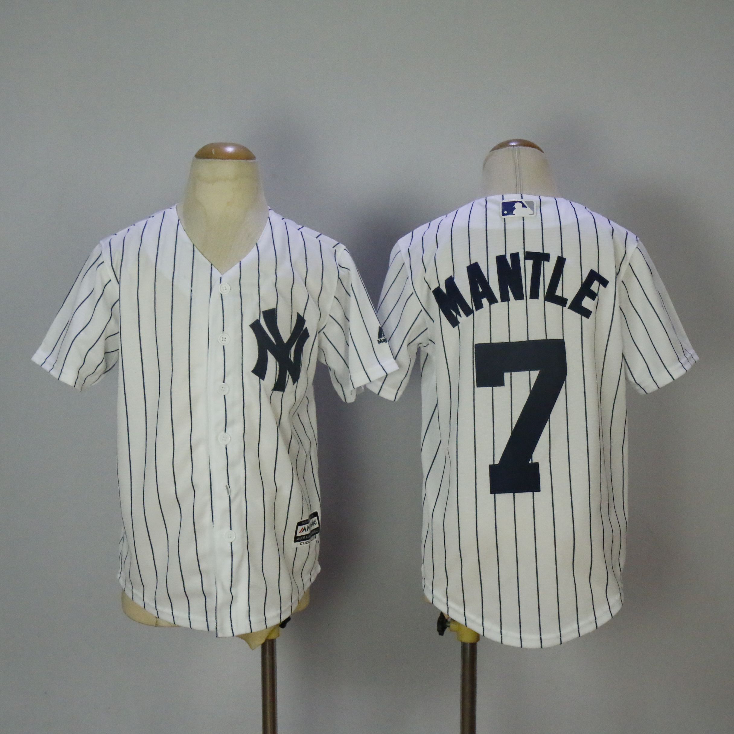 Youth New York Yankees #7 Mantle White MLB Jerseys->new york yankees->MLB Jersey